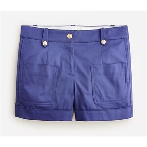 Patch pocket suit short in lightweight chino